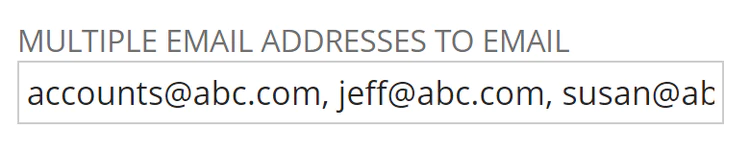multiple email addresses